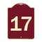 Signmission Designer Series Sign W/ Number 17, Burgundy Heavy-Gauge Aluminum Sign, 24" x 18", BU-1824-22905 A-DES-BU-1824-22905 - alternate 1